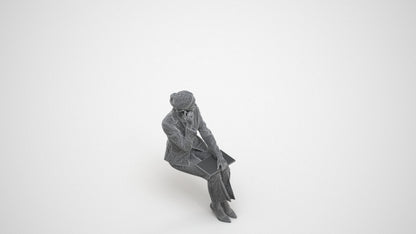 3D human model woman casual mix, photogrammetry scanned person for archviz, wireframe three-quarter view