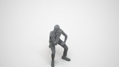 realistic 3D boy casual kids, scanned archviz people for Blender and 3ds Max, wireframe three-quarter view