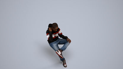 3D scanned boy kids casual, photorealistic archviz people for Enscape and SketchUp, back view render