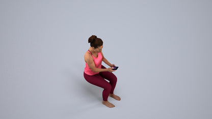 photogrammetry 3D woman sport, realistic human model archviz FBX, back view render