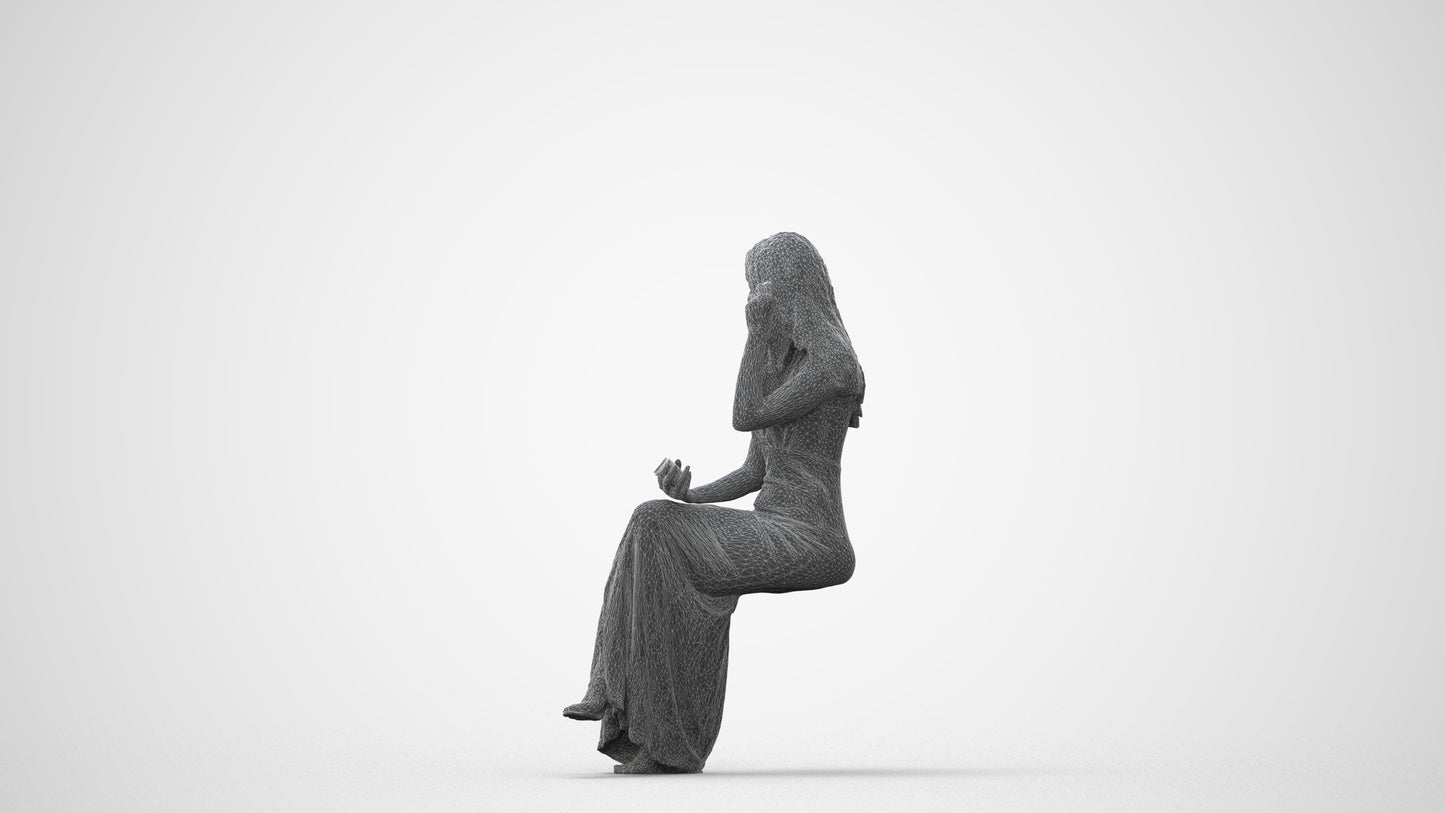3D scanned woman formalaffairs formal, photorealistic archviz people for Enscape and SketchUp, square thumbnail