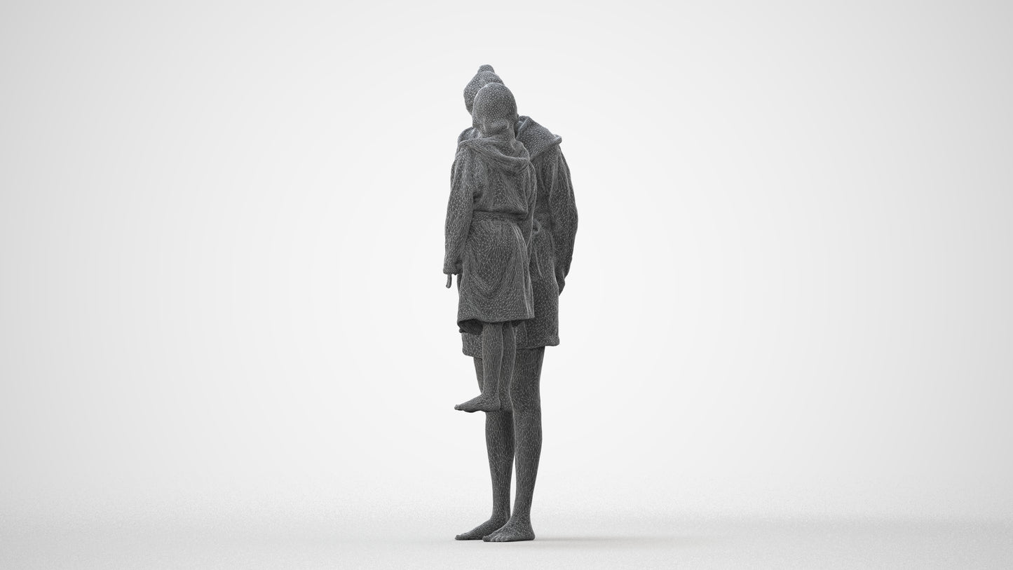 realistic 3D people girl casual kids, render-ready for V-Ray and Corona, FBX OBJ, square thumbnail