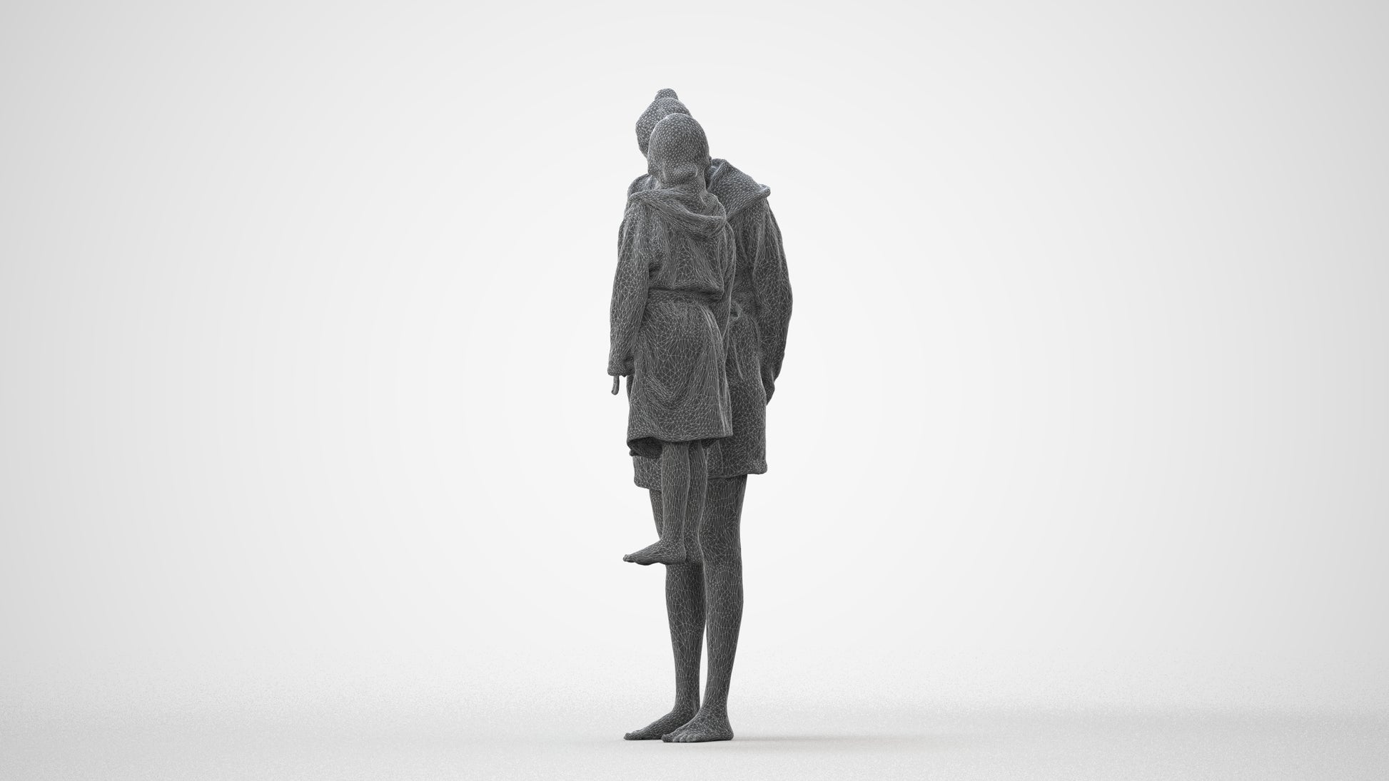 realistic 3D people girl casual kids, render-ready for V-Ray and Corona, FBX OBJ, square thumbnail