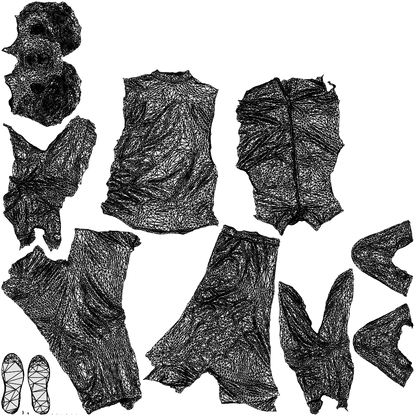 realistic 3D human man casual standing, archviz people FBX OBJ for Blender, wireframe top-down view