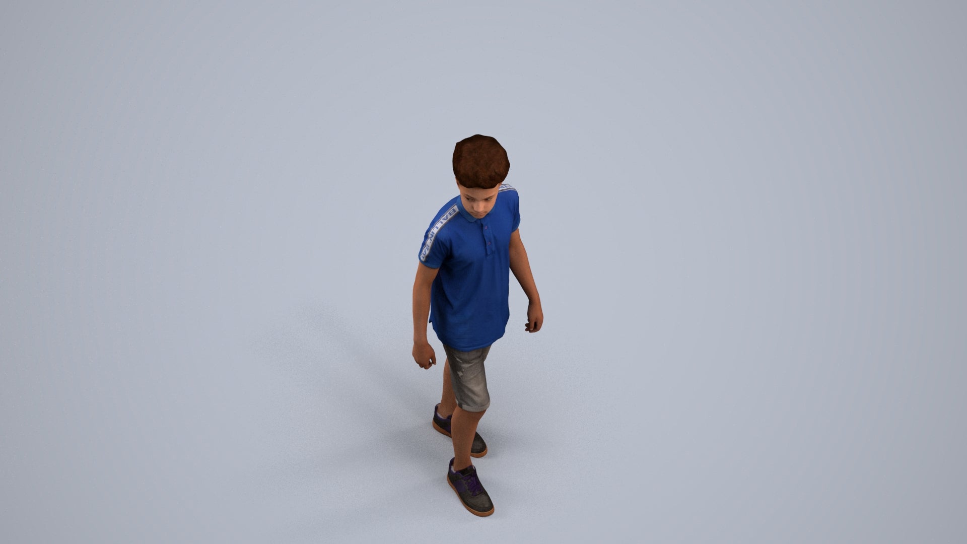 realistic 3D people boy casual kids, render-ready for V-Ray and Corona, FBX OBJ, back view render