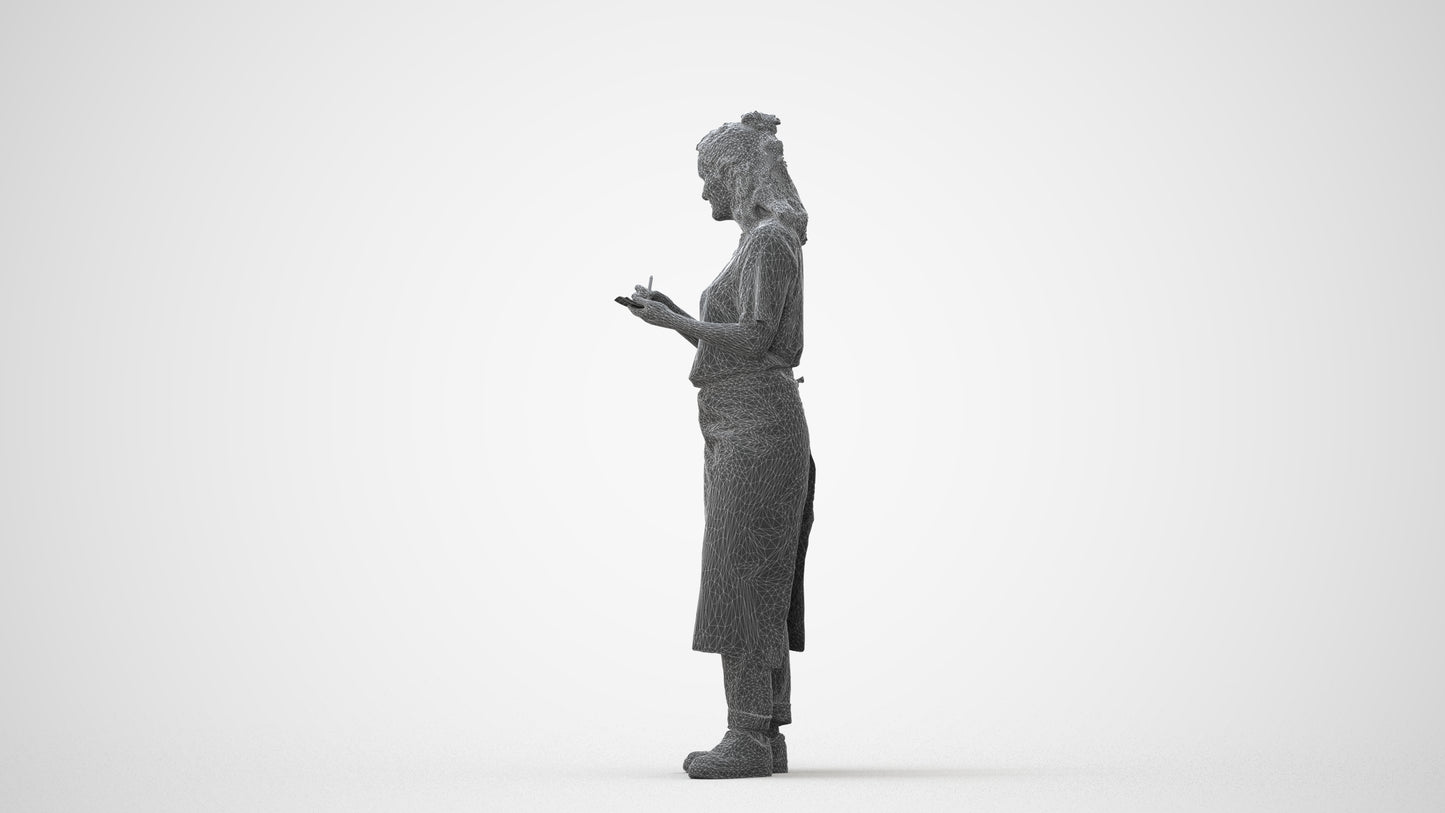photogrammetry 3D woman mix, realistic human model archviz FBX, square thumbnail
