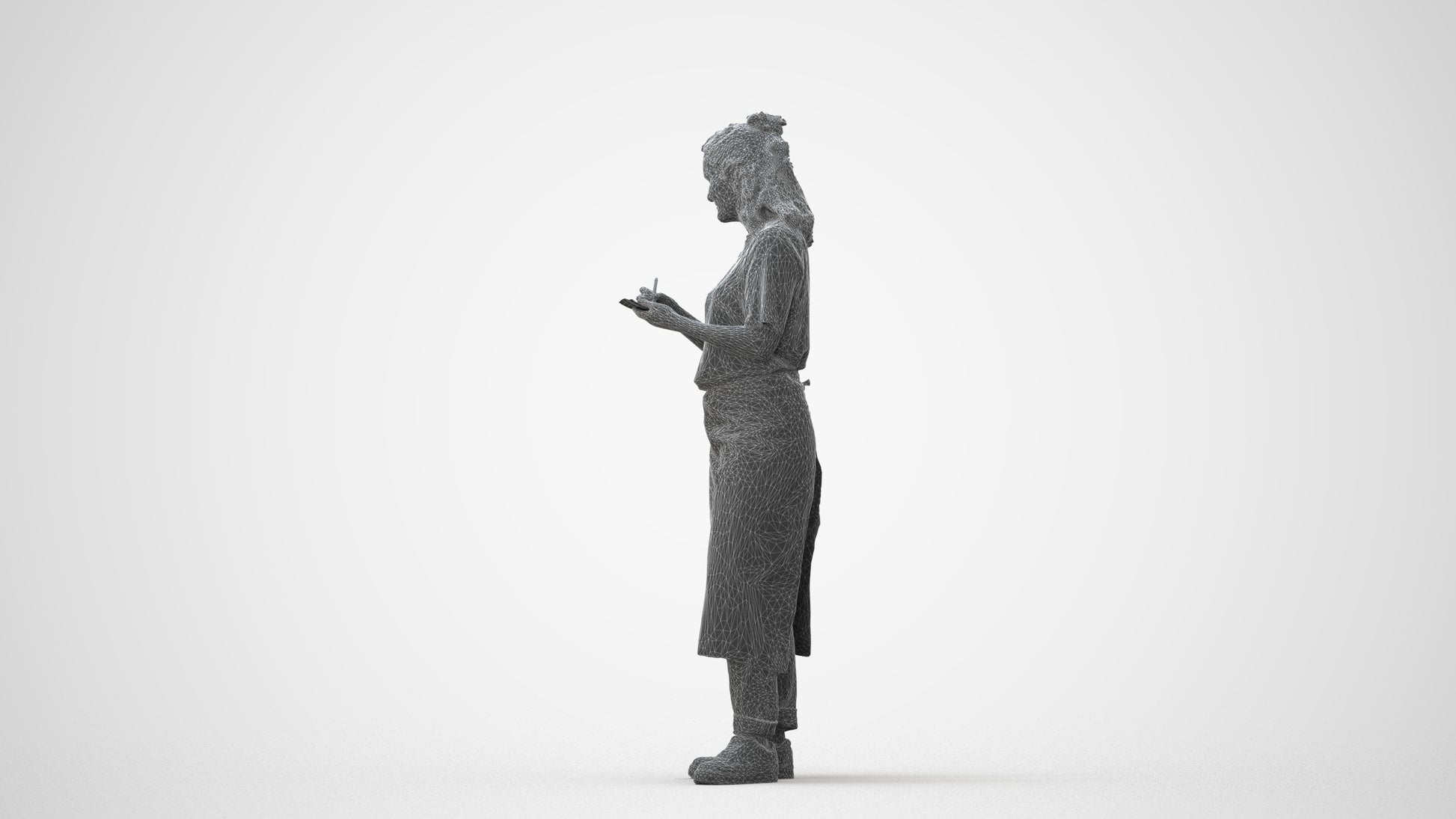 photogrammetry 3D woman mix, realistic human model archviz FBX, square thumbnail