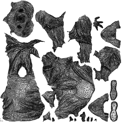 3D people model man casual sitting, scanned human for 3ds Max rendering, wireframe top-down view