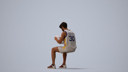 photogrammetry 3D man sport, realistic human model archviz FBX, three-quarter view render