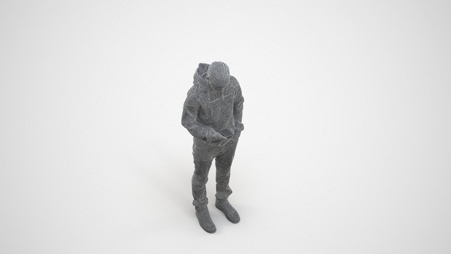 photogrammetry 3D boy casual kids, realistic human model archviz FBX, wireframe three-quarter view