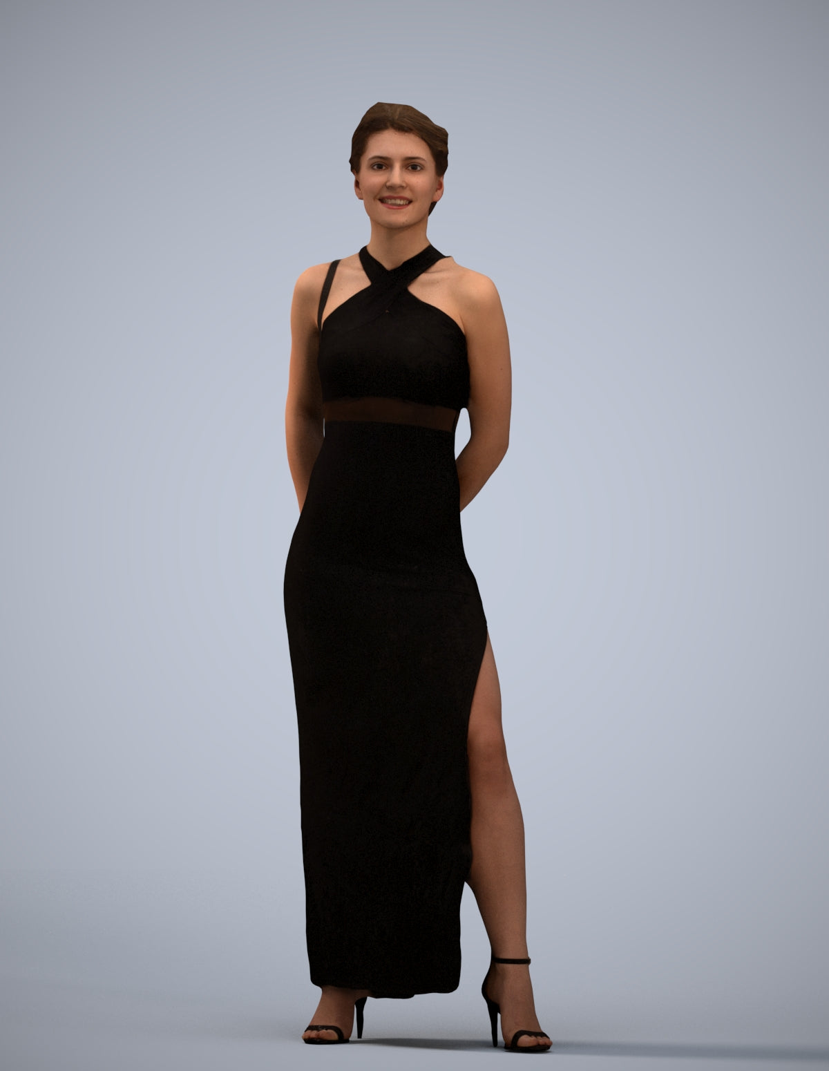 scanned 3D woman formal formalaffairs, photogrammetry people for Enscape and V-Ray