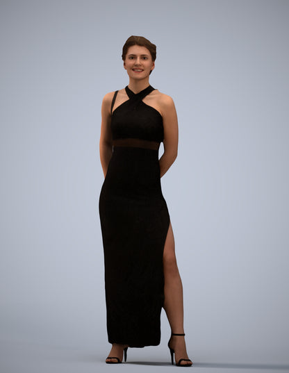 scanned 3D woman formal formalaffairs, photogrammetry people for Enscape and V-Ray