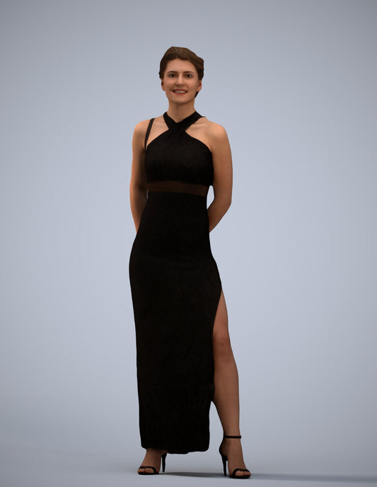 scanned 3D woman formal formalaffairs, photogrammetry people for Enscape and V-Ray