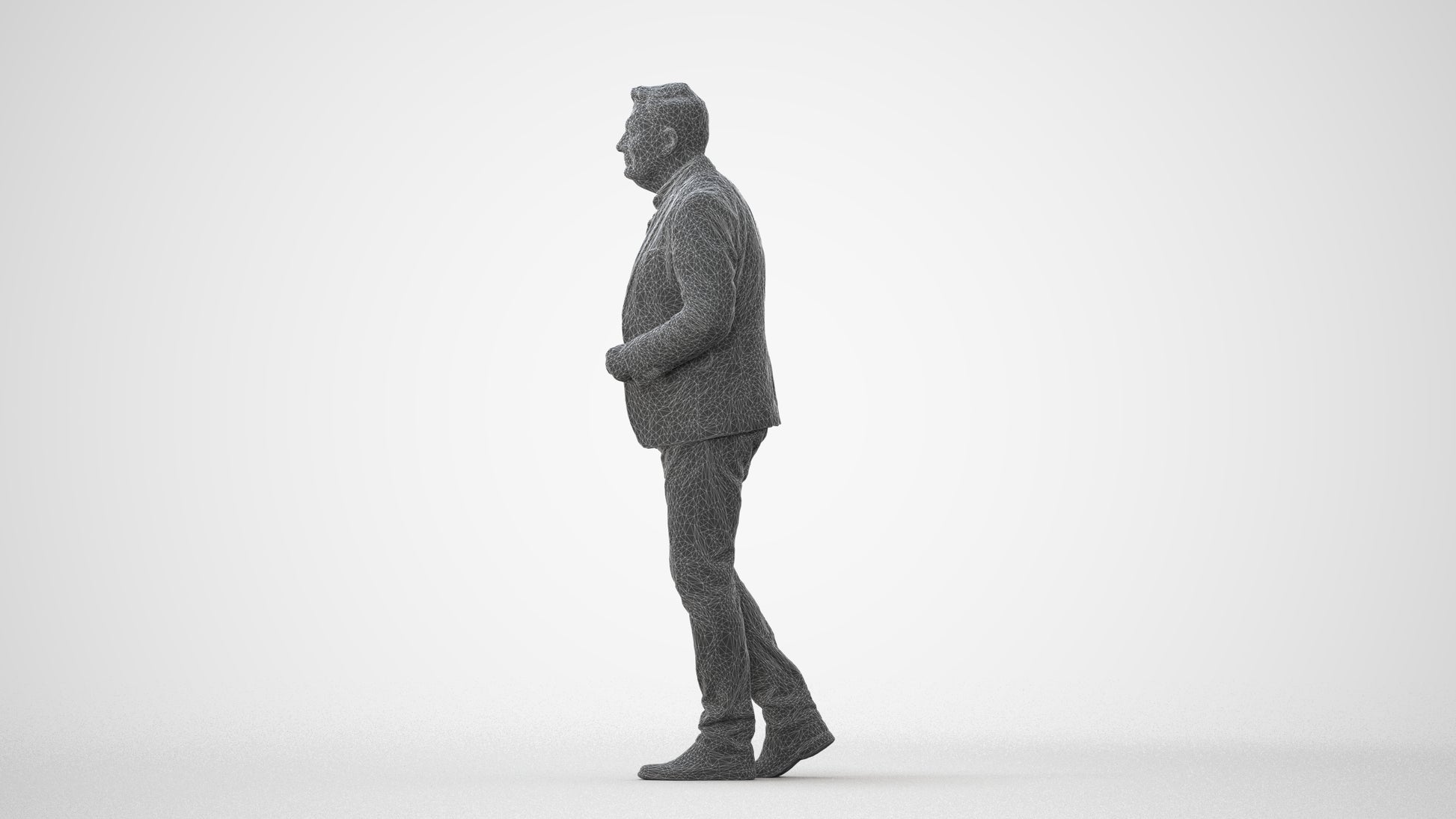 realistic 3D human man business, archviz people FBX OBJ for Blender, square thumbnail