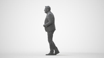 realistic 3D human man business, archviz people FBX OBJ for Blender, square thumbnail