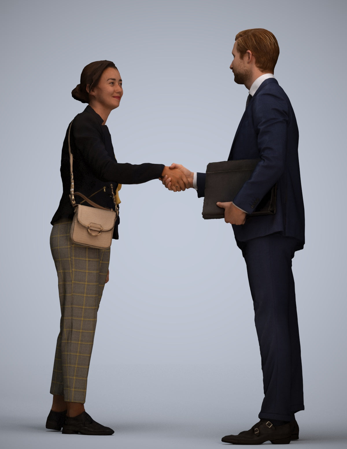 scanned 3D woman business, photogrammetry people for Enscape and V-Ray