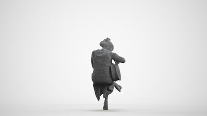 3D people model woman casual sitting, scanned human for 3ds Max rendering, wireframe front view