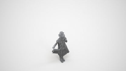 scanned 3D girl casual kids, photogrammetry people for Enscape and V-Ray, wireframe three-quarter view