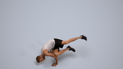 scanned 3D man sport, photogrammetry people for Enscape and V-Ray, back view render