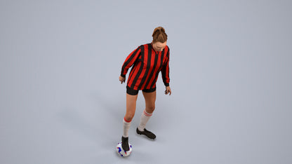 realistic 3D woman sport, scanned archviz people for Blender and 3ds Max, back view render