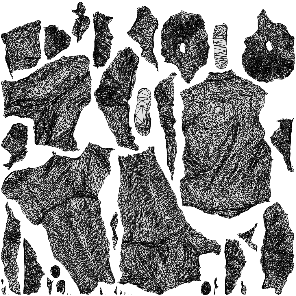 3D scanned man standing casual, photorealistic archviz people for Enscape and SketchUp, wireframe top-down view