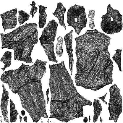 3D scanned man standing casual, photorealistic archviz people for Enscape and SketchUp, wireframe top-down view