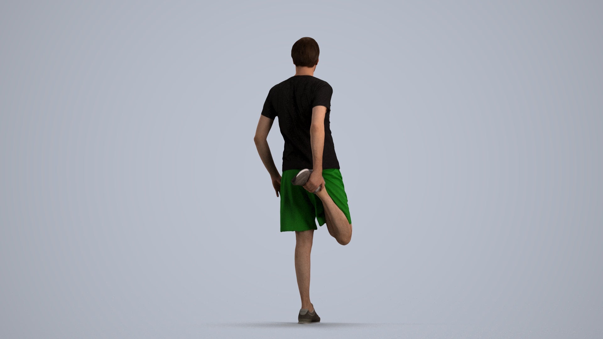 realistic 3D people man standing, render-ready for V-Ray and Corona, FBX OBJ, front view render