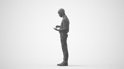 3D human model boy hospitality, photogrammetry scanned person for archviz, square thumbnail