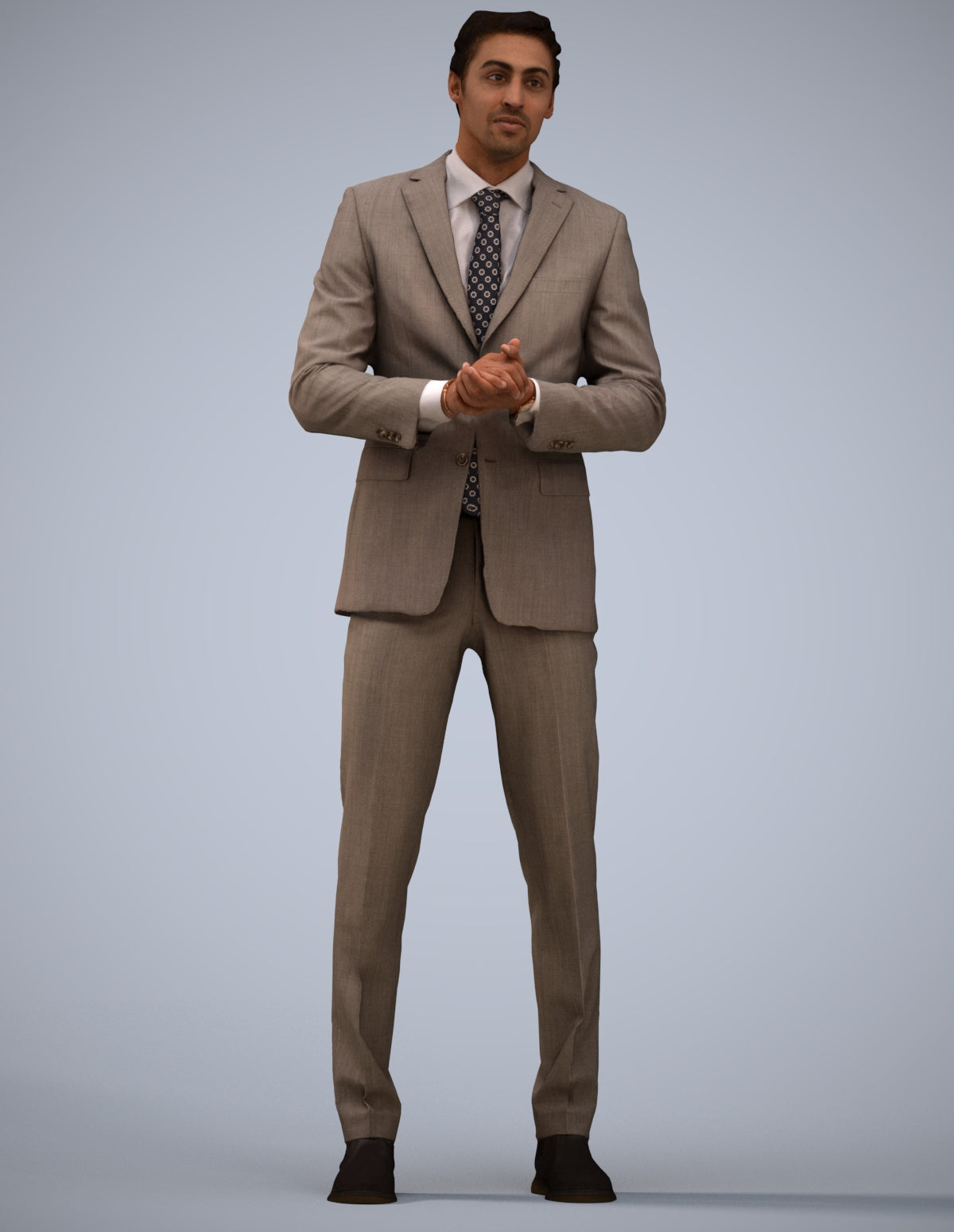 realistic 3D human man business, archviz people FBX OBJ for Blender