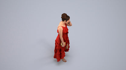 3D scanned woman formalaffairs formal, photorealistic archviz people for Enscape and SketchUp, back view render