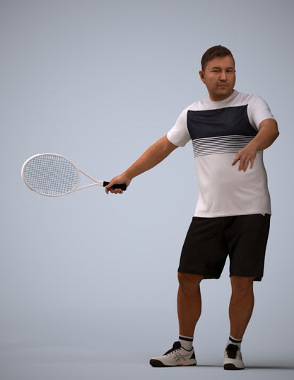 photogrammetry 3D man sport, realistic human model archviz FBX