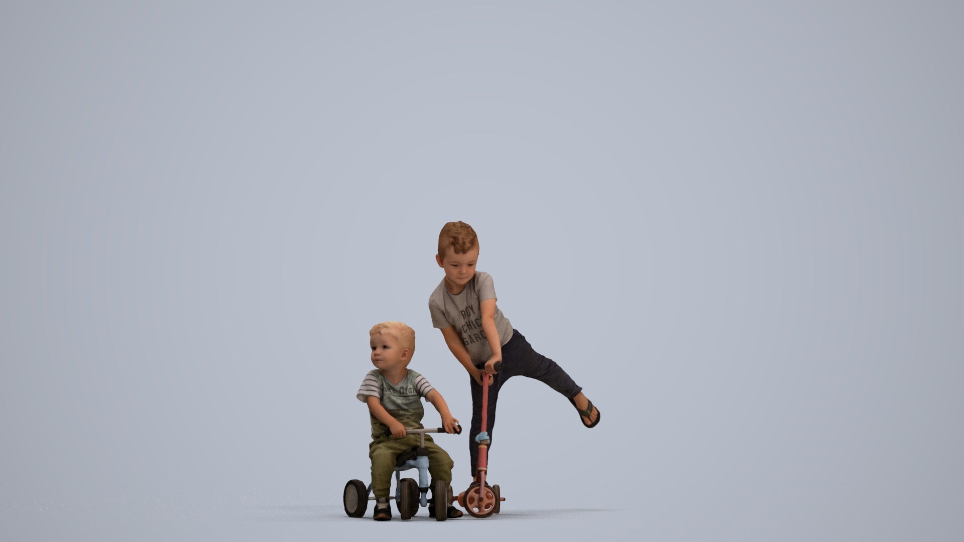 photogrammetry 3D boy casual kids, realistic human model archviz FBX, standing pose render