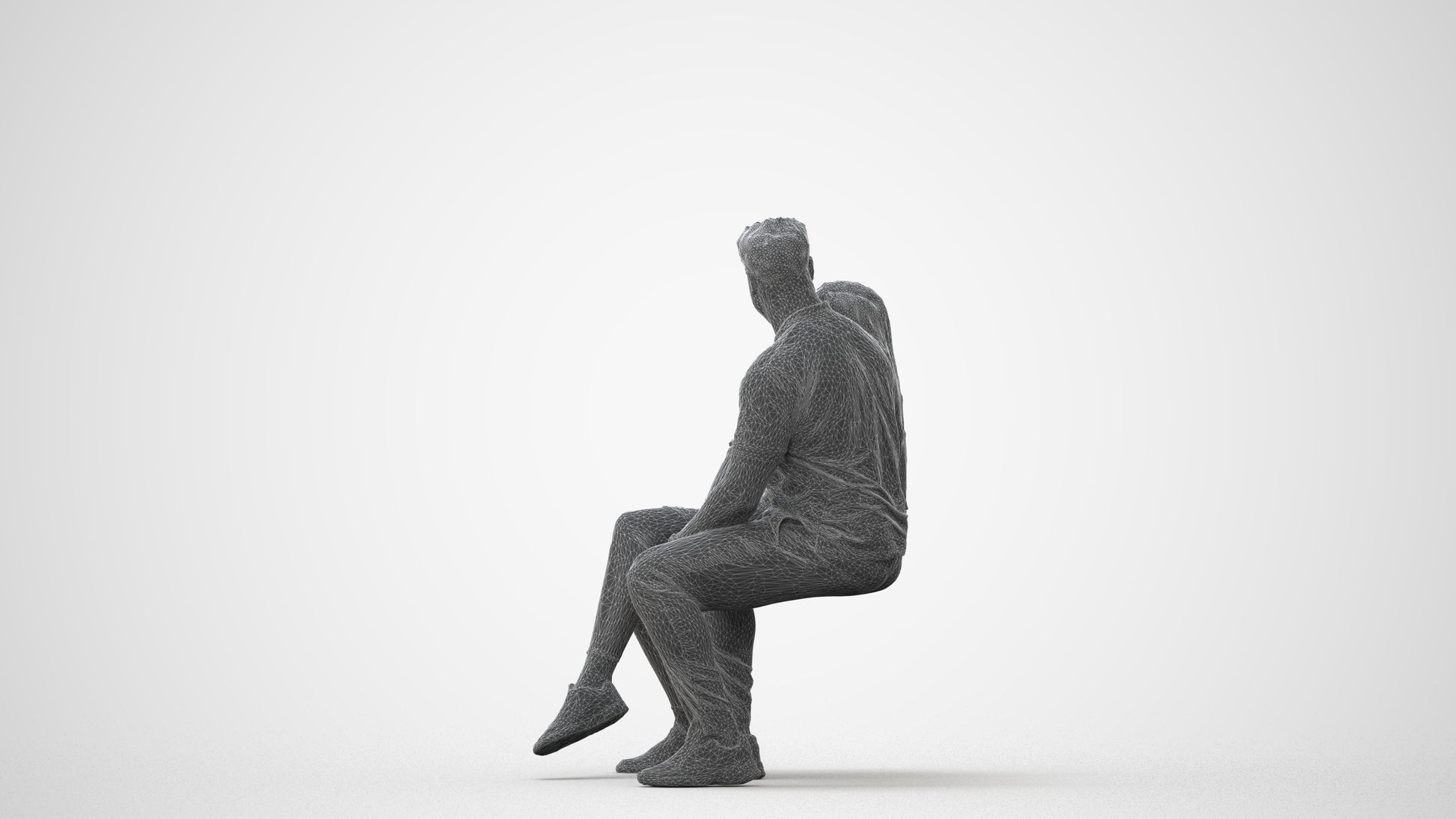 realistic 3D human woman casual couple, archviz people FBX OBJ for Blender, square thumbnail