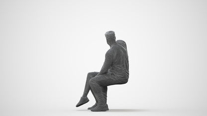 realistic 3D human woman casual couple, archviz people FBX OBJ for Blender, square thumbnail
