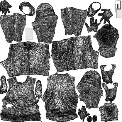 realistic 3D people man standing, render-ready for V-Ray and Corona, FBX OBJ, wireframe top-down view