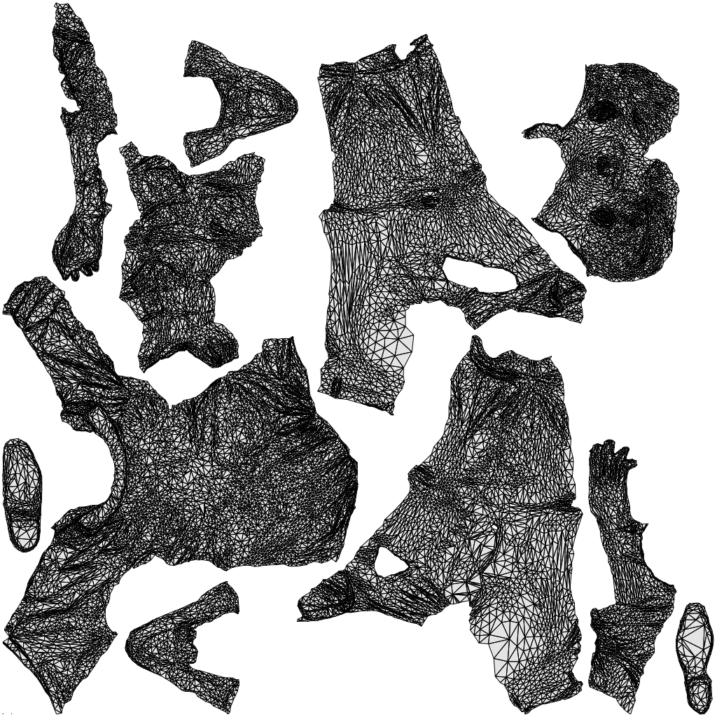 3D scanned boy kids, photorealistic archviz people for Enscape and SketchUp, wireframe top-down view
