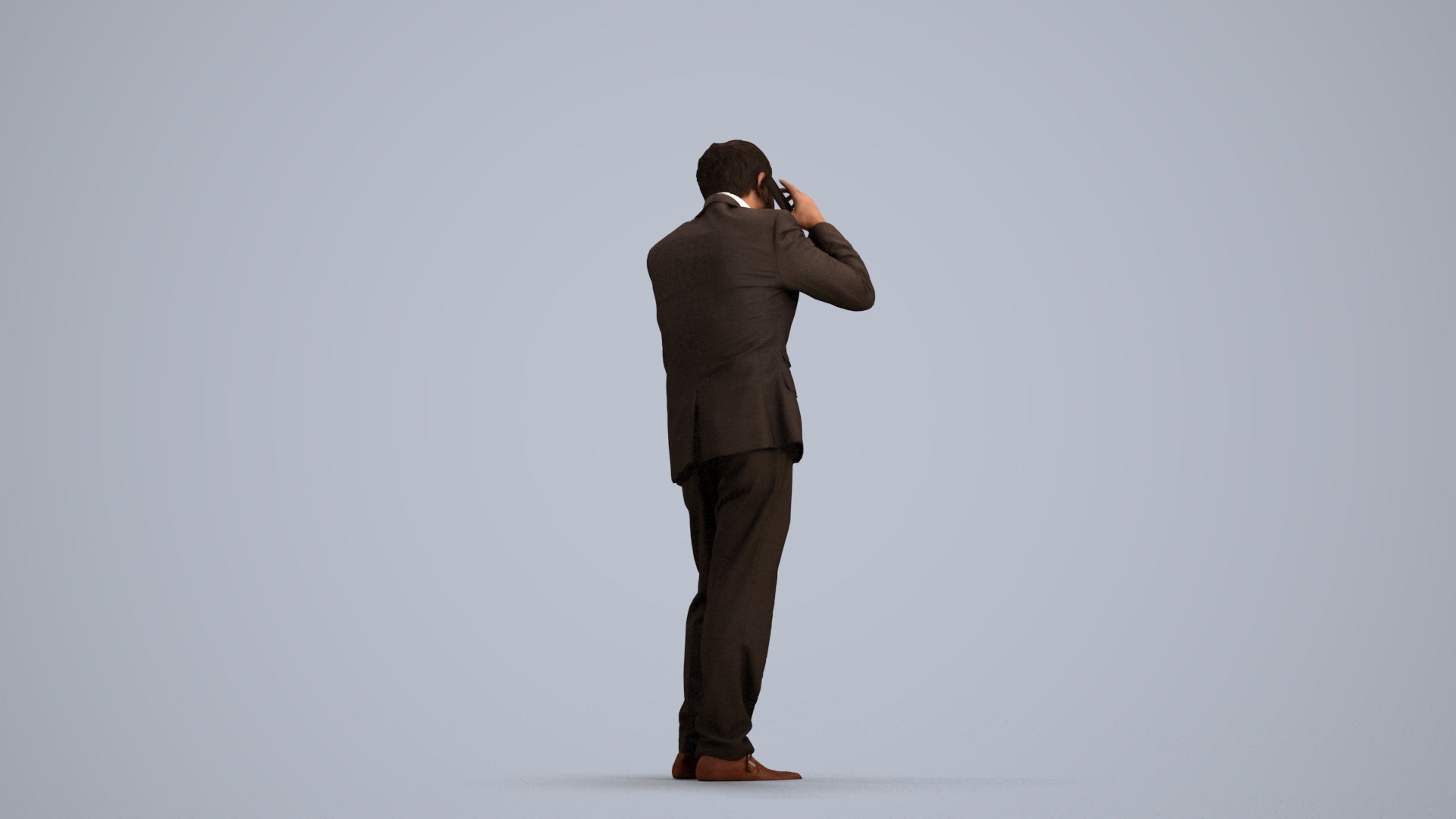 photogrammetry 3D man business, realistic human model archviz FBX, front view render