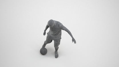 3D people model man sport, scanned human for 3ds Max rendering, wireframe three-quarter view