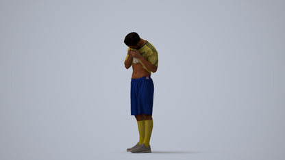 realistic 3D people man sport, render-ready for V-Ray and Corona, FBX OBJ, three-quarter view render