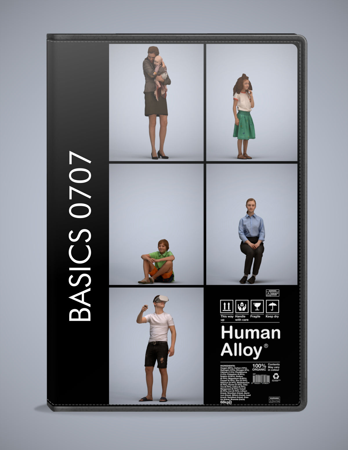 3D people models kids bundle, 5 scanned humans for 3ds Max rendering