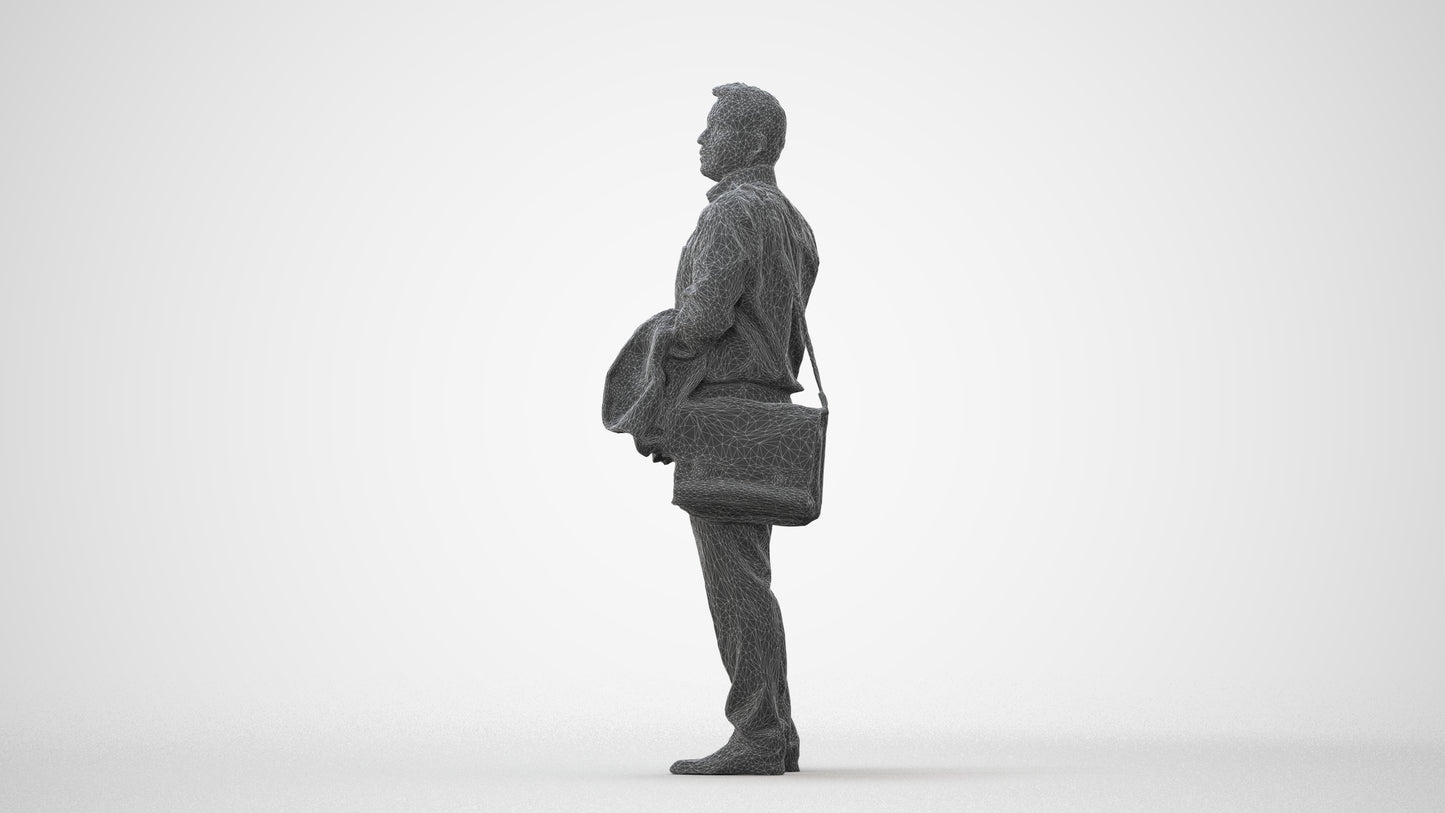 realistic 3D man business, scanned archviz people for Blender and 3ds Max, square thumbnail