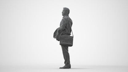 realistic 3D man business, scanned archviz people for Blender and 3ds Max, square thumbnail
