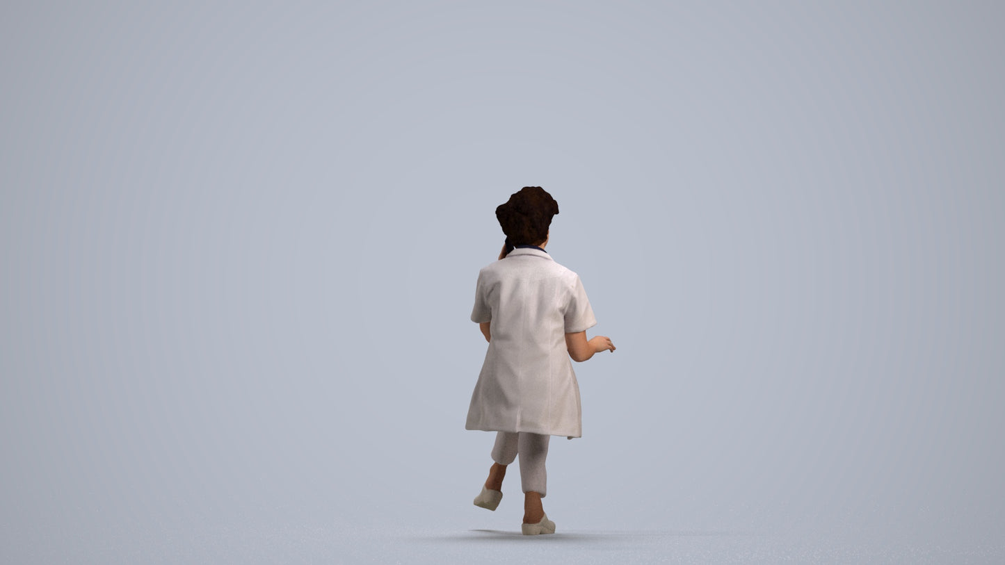 scanned 3D woman standing, photogrammetry people for Enscape and V-Ray, front view render