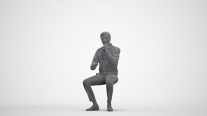 photogrammetry 3D man business, realistic human model archviz FBX, three-quarter front view render