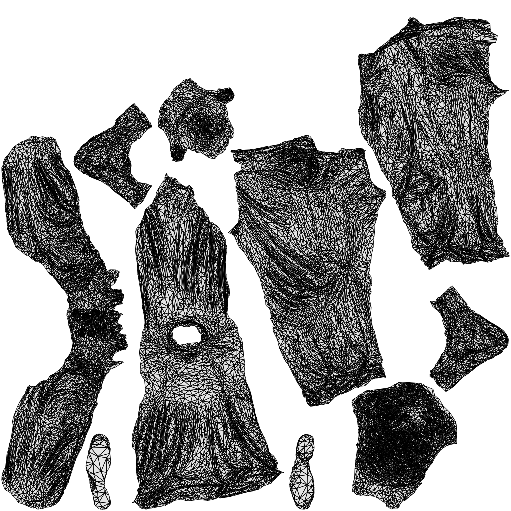 scanned 3D man casual standing, photogrammetry people for Enscape and V-Ray, wireframe top-down view