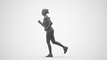 photogrammetry 3D woman sport, realistic human model archviz FBX, square thumbnail