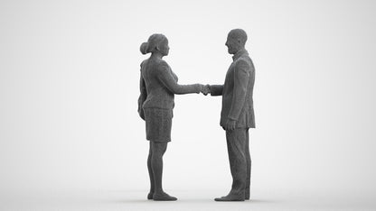 realistic 3D people man business, render-ready for V-Ray and Corona, FBX OBJ, wireframe front view