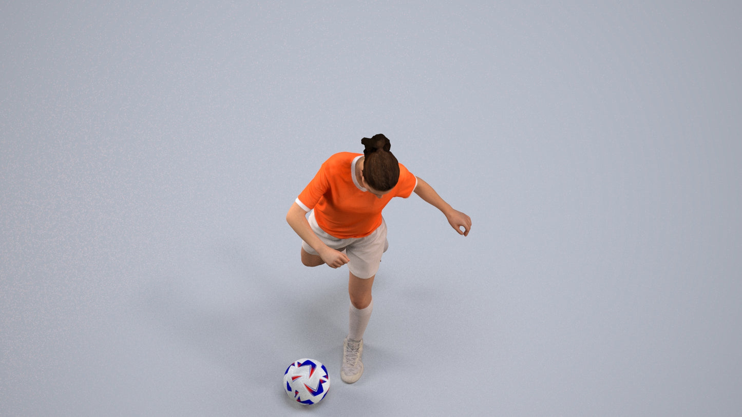 realistic 3D people woman sport, render-ready for V-Ray and Corona, FBX OBJ, back view render