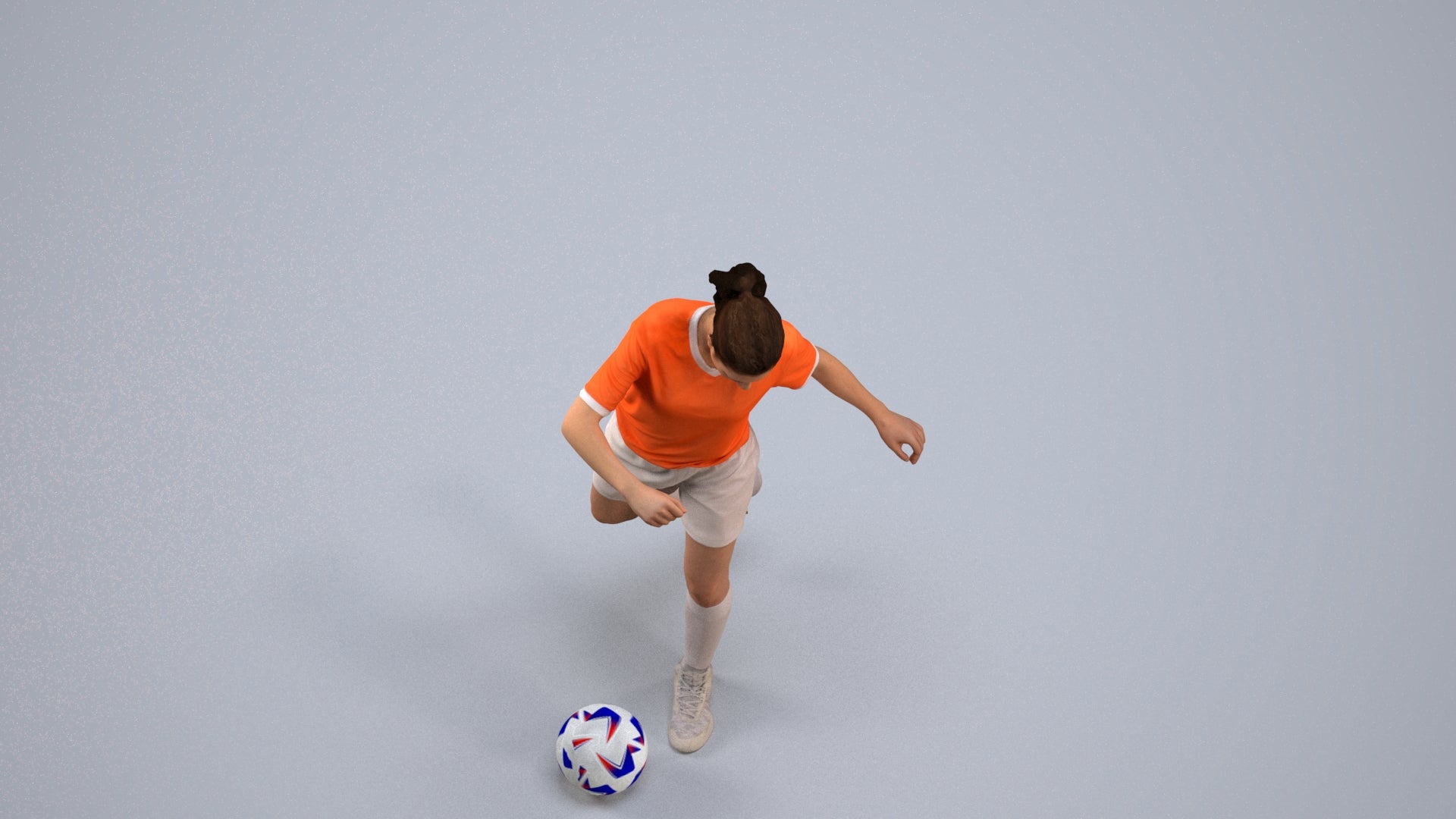 realistic 3D people woman sport, render-ready for V-Ray and Corona, FBX OBJ, back view render