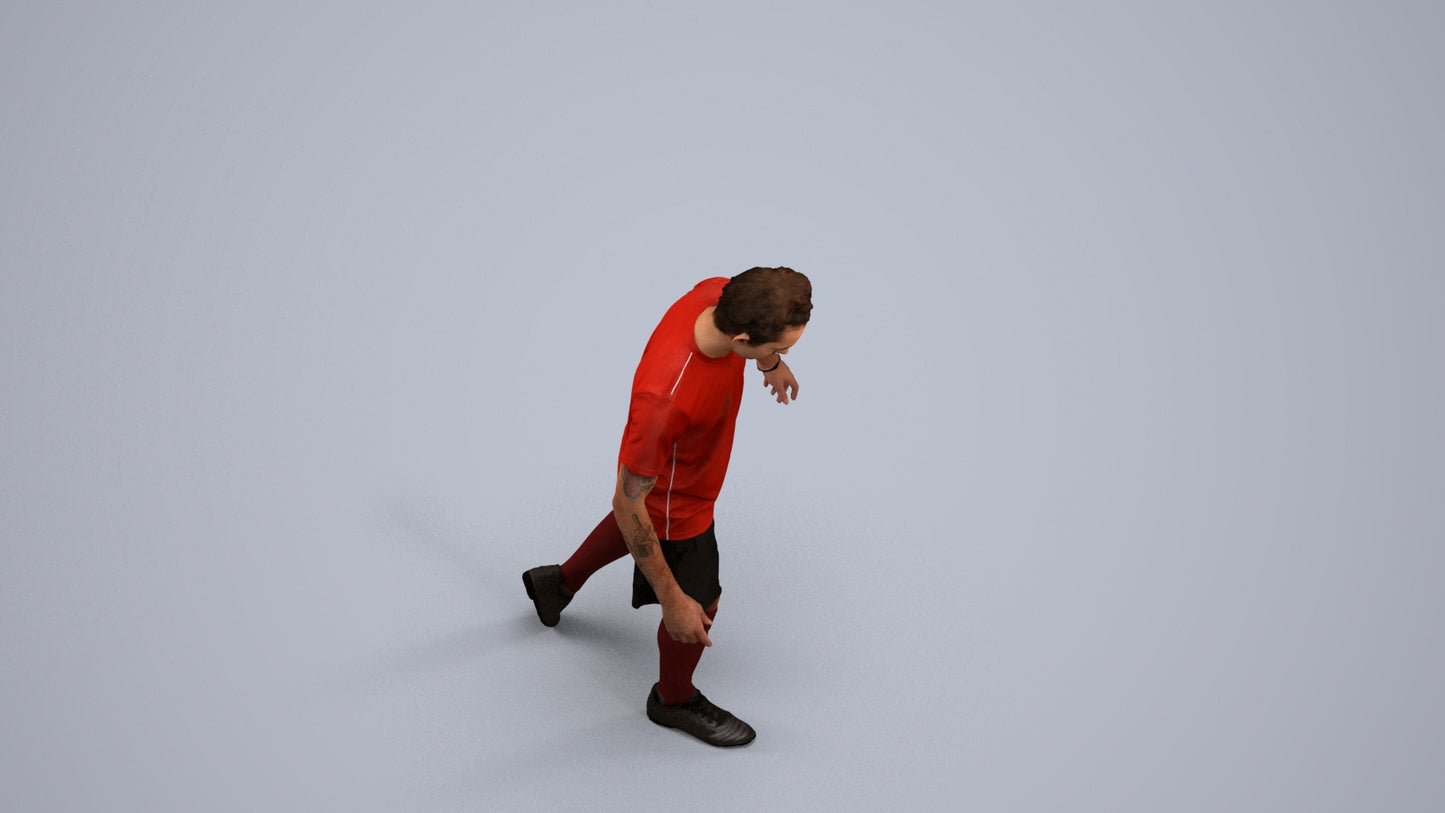 realistic 3D people man sport, render-ready for V-Ray and Corona, FBX OBJ, back view render
